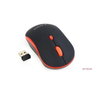 Gembird Wireless optical mouse MUSW-4B-03-R, 1600 DPI, nano USB, black-red