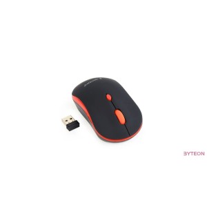 Gembird Wireless optical mouse MUSW-4B-03-R, 1600 DPI, nano USB, black-red