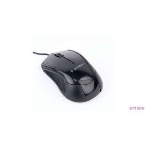 Gembird optical mouse MUS-3B-02, 1000 DPI, USB, Black, 1.35m cable length