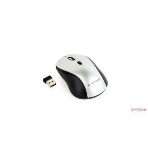 Gembird Wireless optical mouse MUSW-4B-02-BS, 1600 DPI, nano USB, black-silver