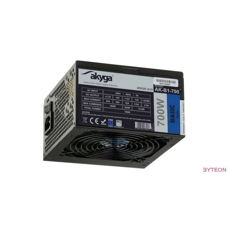 Akyga AK-B1-700BE ATX Power Supply 700W BLACK EDITION P4+4 PCI-E SATA PPFC 12 cm