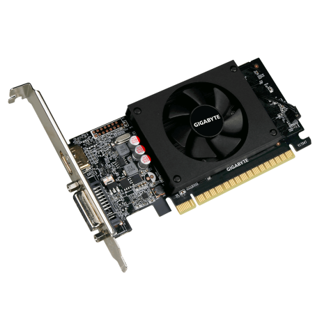 GIGABYTE GeForce GT710 2GB GDDR5 [ 2048MB, 64bit, 954/5010MHz, DVI, HDMI, Single Slot Ventilátor ]