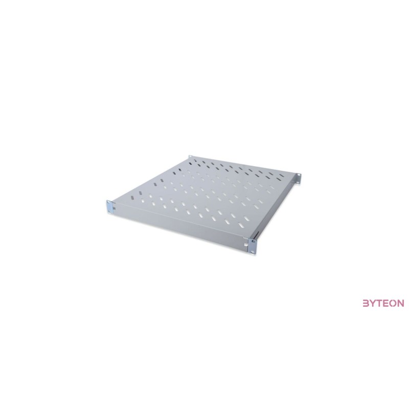 1U fixed shelf, for 800 mm depth cabinets adjustable, 500 mm depth, color grey