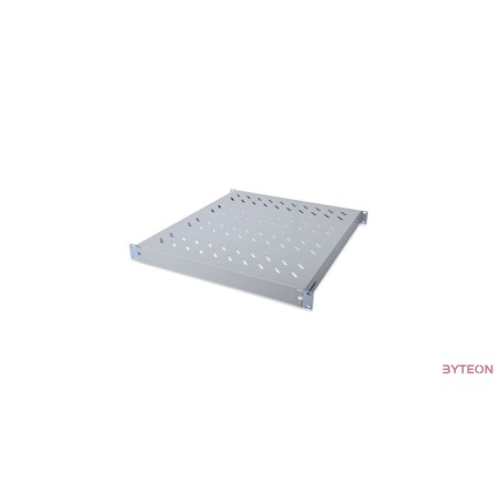 1U fixed shelf, for 800 mm depth cabinets adjustable, 500 mm depth, color grey