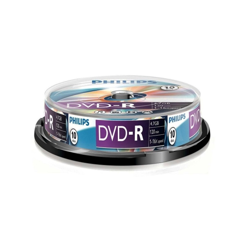 Philips DVD-R 4,7Gb 16x Hengeres 10db/csomag (10-es címke)