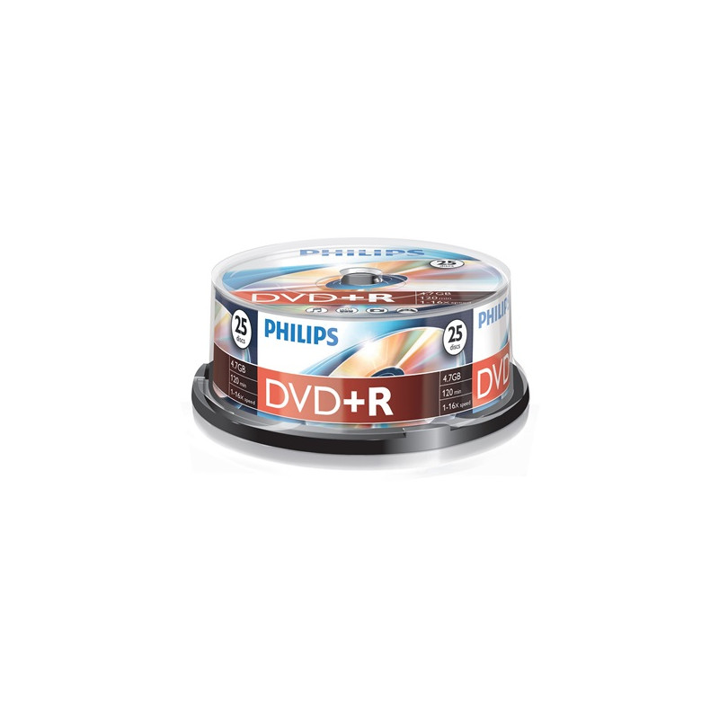 Philips DVD-R 4,7Gb 16x Hengeres 25db/csomag (5-ös címke)