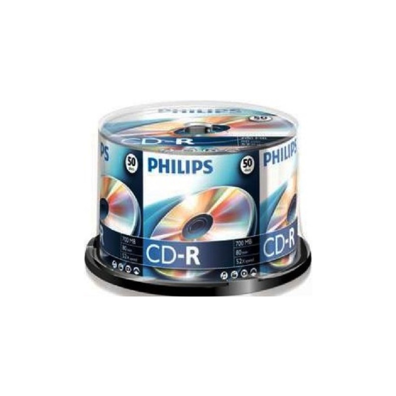 Philips CD-R80CBx50 cake CD-R írható CD lemez 700MB 50db