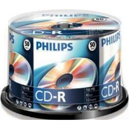 Philips CD-R80CBx50 cake CD-R írható CD lemez 700MB 50db