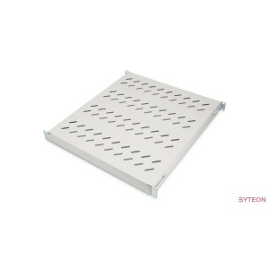 1U fixed shelf, for 800 mm depth cabinets adjustable, 500 mm depth, color grey