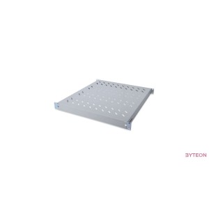 1U fixed shelf, for 800 mm depth cabinets adjustable, 500 mm depth, color grey