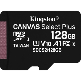 Kingston 128GB microSDXC Canvas Select Plus 100R A1 C10 Card adapter nélkül