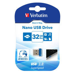 VERBATIM Pendrive, 32GB, USB 3.0, 80/25MB/sec, "NANO STORE ´N´ STAY"