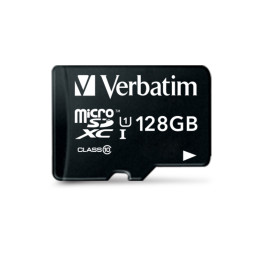 VERBATIM Memóriakártya, Micro SDXC, 128GB, Class 10, adapterrel