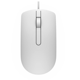 DELL Vezetékes egér, MS116 Optical Mouse - White