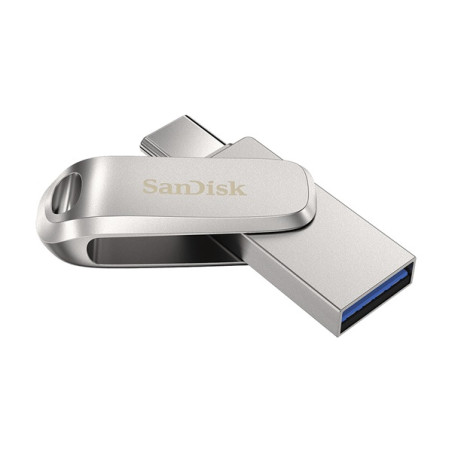 Sandisk Ultra Dual Drive Luxe USB flash meghajtó 256 GB USB Type-A / USB Type-C 3.2 Gen 1 (3.1 Gen 1) Rozsdamentes acél