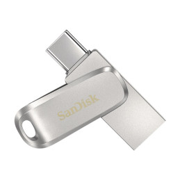 Sandisk Ultra Dual Drive Luxe USB flash meghajtó 256 GB USB Type-A / USB Type-C 3.2 Gen 1 (3.1 Gen 1) Rozsdamentes acél