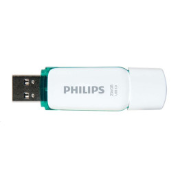 Philips FM25FD75B USB flash meghajtó 256 GB USB A típus 3.2 Gen 1 (3.1 Gen 1) Türkizkék, Fehér