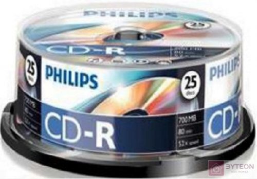 Philips CD-R 80 52x Hengeres 25db/scs