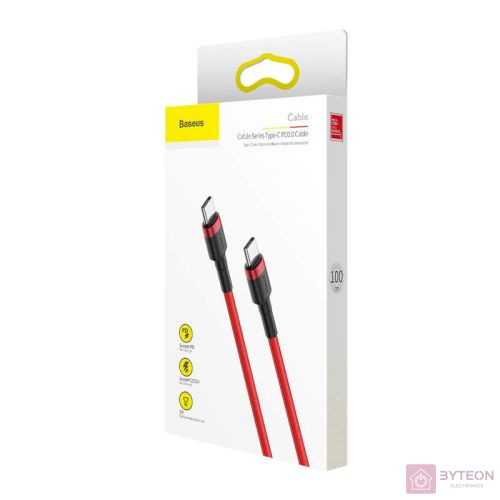 Baseus  Cafule USB Type-C - USB Type-C QC3.0 cable 1m Red