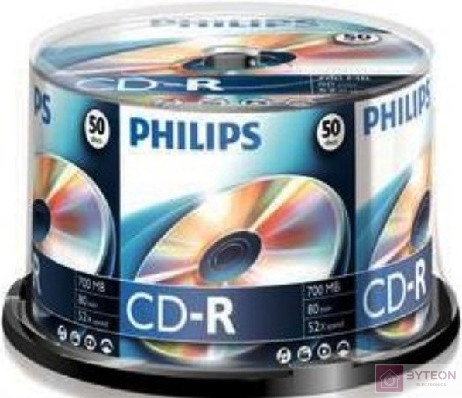 Philips CD-R80CBx50 cake CD-R írható CD lemez 700MB 50db