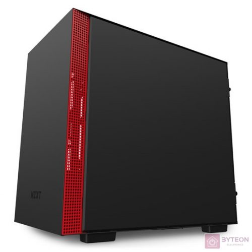 NZXT H210 Tempered Glass Matte Black/Red