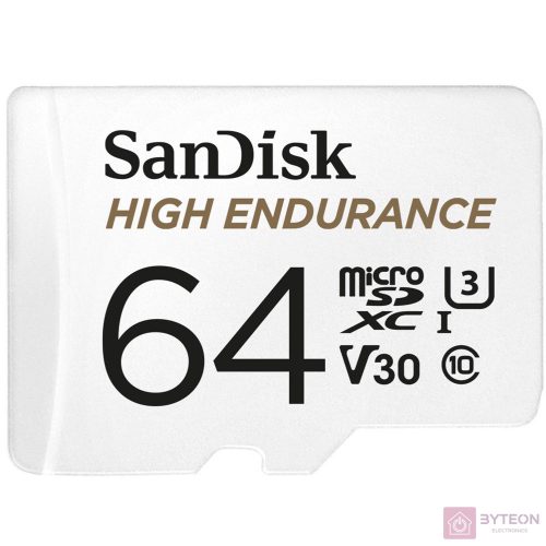 Sandisk 64GB SD micro (SDXC Class 10 UHS-I U3) High Endurance memória kártya