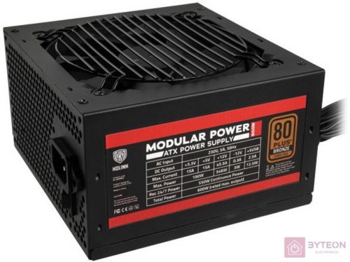 Kolink Modular Power 500W [Moduláris, 80+ Bronze] - Fekete