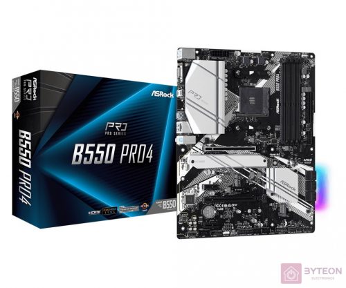 Asrock B550 Pro4 AM4 foglalat ATX AMD B550