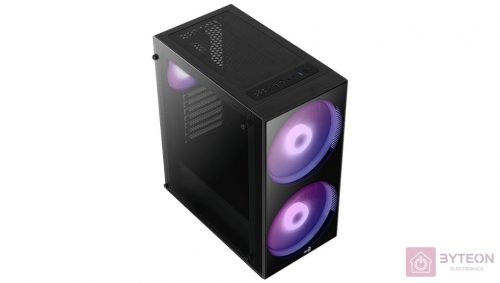 Aerocool Python (Ablakos) - Fekete