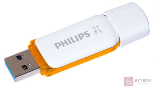 Philips FM12FD75B/00 USB flash meghajtó 128 GB USB A típus 3.2 Gen 1 (3.1 Gen 1) Narancssárga, Fehér