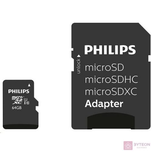 Philips FM64MP45B/00 memóriakártya 64 GB MicroSDXC Class 10 UHS-I