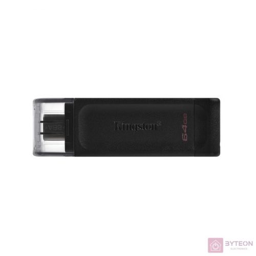 Kingston Technology DataTraveler 70 USB flash meghajtó 64 GB USB C-típus 3.2 Gen 1 (3.1 Gen 1) Fekete