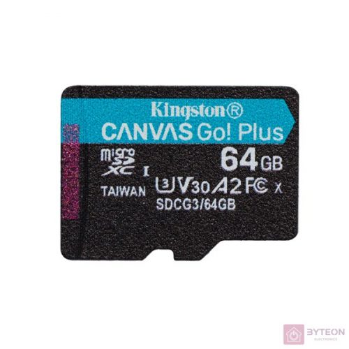 Kingston Technology Canvas Go! Plus memóriakártya 64 GB MicroSD Class 10 UHS-I