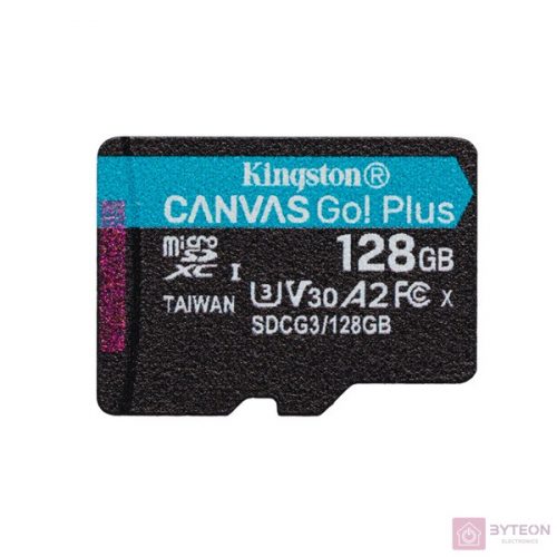 Kingston Technology Canvas Go! Plus memóriakártya 128 GB MicroSD Class 10 UHS-I