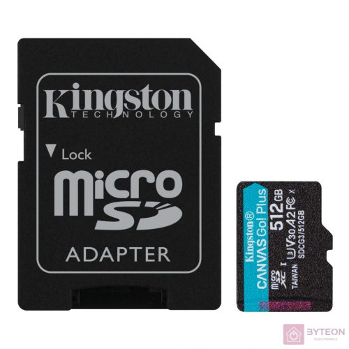 Kingston Technology Canvas Go! Plus memóriakártya 512 GB MicroSD Class 10 UHS-I