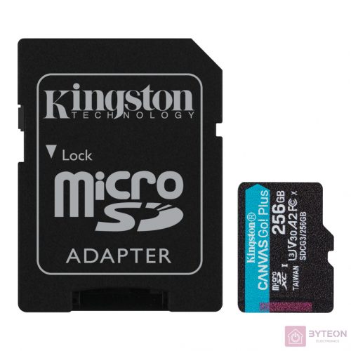 Kingston Technology Canvas Go! Plus memóriakártya 256 GB SD Class 10 UHS-I