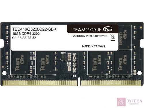 TeamGroup Elite 16GB DDR4 3200MHz CL22-22-22-52 notebook memória