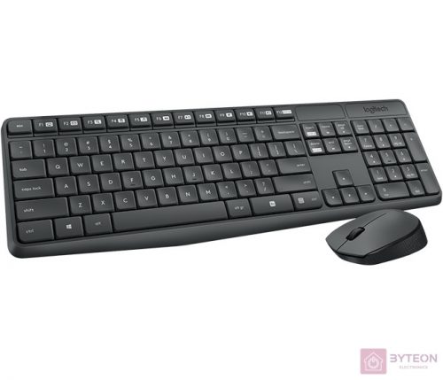 Logitech MK235 billentyűzet Vezeték nélküli RF QWERTZ Német Szürke