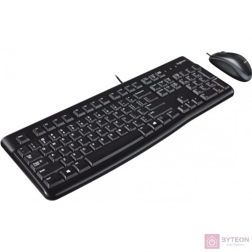 Logitech Desktop MK120 billentyűzet USB QWERTY Nemzetközi amerikai Fekete