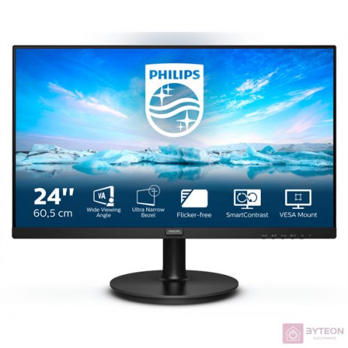 Philips V Line 241V8L/00 LED display 60,5 cm (23.8") 1920 x 1080 pixelek Full HD Fekete