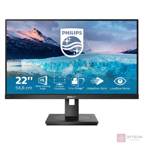 Philips S Line 222S1AE/00 számítógép monitor 54,6 cm (21.5") 1920 x 1080 pixelek Full HD LCD Fekete