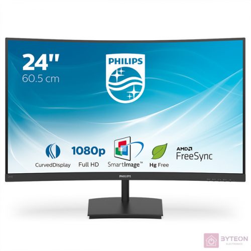 Philips E Line 241E1SC/00 LED display 59,9 cm (23.6") 1920 x 1080 pixelek Full HD Fekete