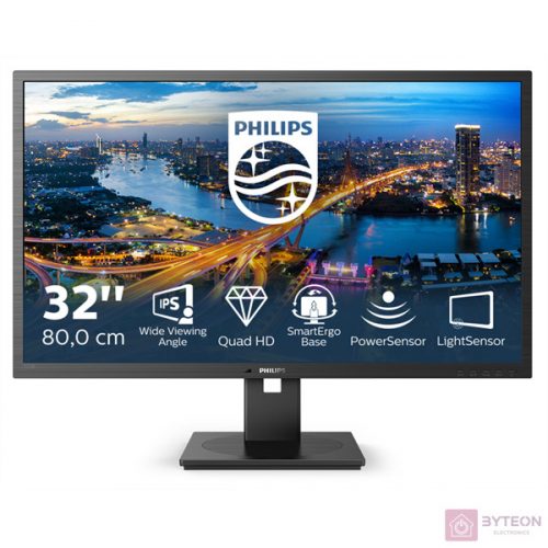 Philips B Line 325B1L/00 számítógép monitor 80 cm (31.5") 2560 x 1440 pixelek 2K Ultra HD LCD Fekete