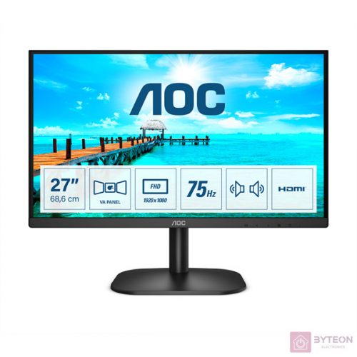 AOC B2 27B2AM LED display 68,6 cm (27") 19220 x 1080 pixelek Full HD Fekete