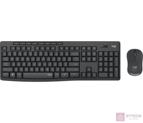 Logitech MK295 Silent Wireless Combo billentyűzet Vezeték nélküli RF Magyar Fekete