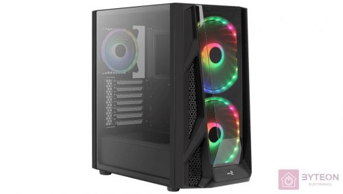 Aerocool NightHawk Duo ARGB (Ablakos) - Fekete