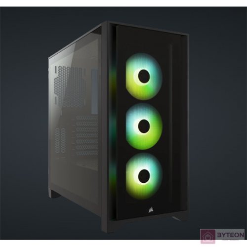 Corsair iCUE 4000X RGB Midi Tower Fekete