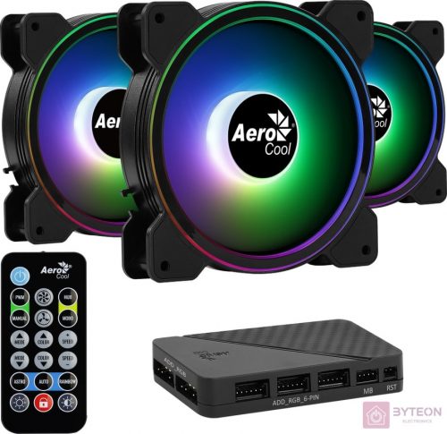 AeroCool Saturn 12F ARGB 120mm [3-Pack, Remote control]