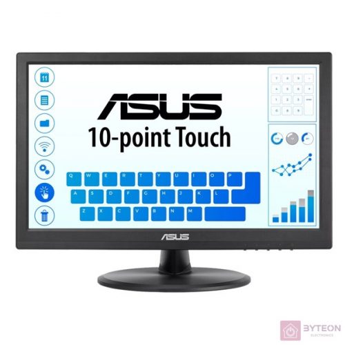 ASUS VT168HR 39,6 cm (15.6") 1366 x 768 pixelek Többérintéses Fekete