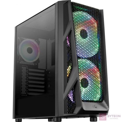 AeroCool AirHawk Duo ARGB (Ablakos) - Fekete